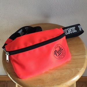 VS PINK Neon Coral Fanny Pack